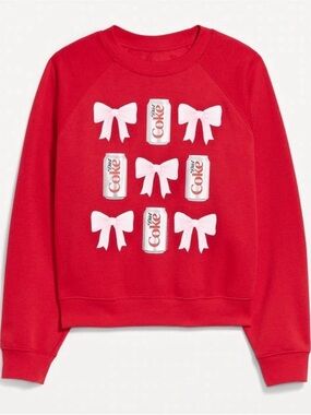 Old Navy Diet Coke Red Crewneck Sweatshirt Medium